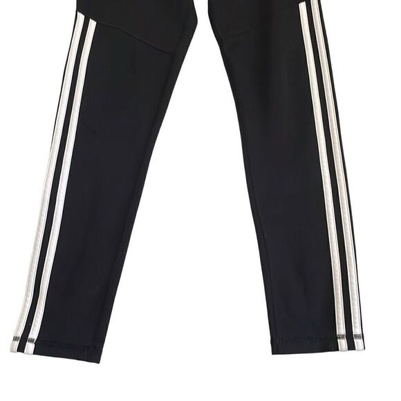 Nearly New! Adidas Black White Stripe Climalite Pants/Leggings - Size Small - Picture 5 of 12